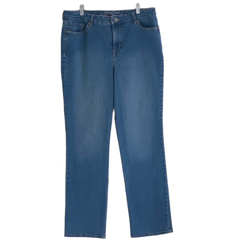 Gloria Vanderbilt | Straight leg high rise classic slimming denim jeans size 14